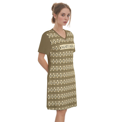 Women's Toghu V Neck Cotton Dress