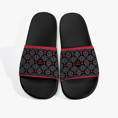 Black and Red Casual Sandals - Black Sole