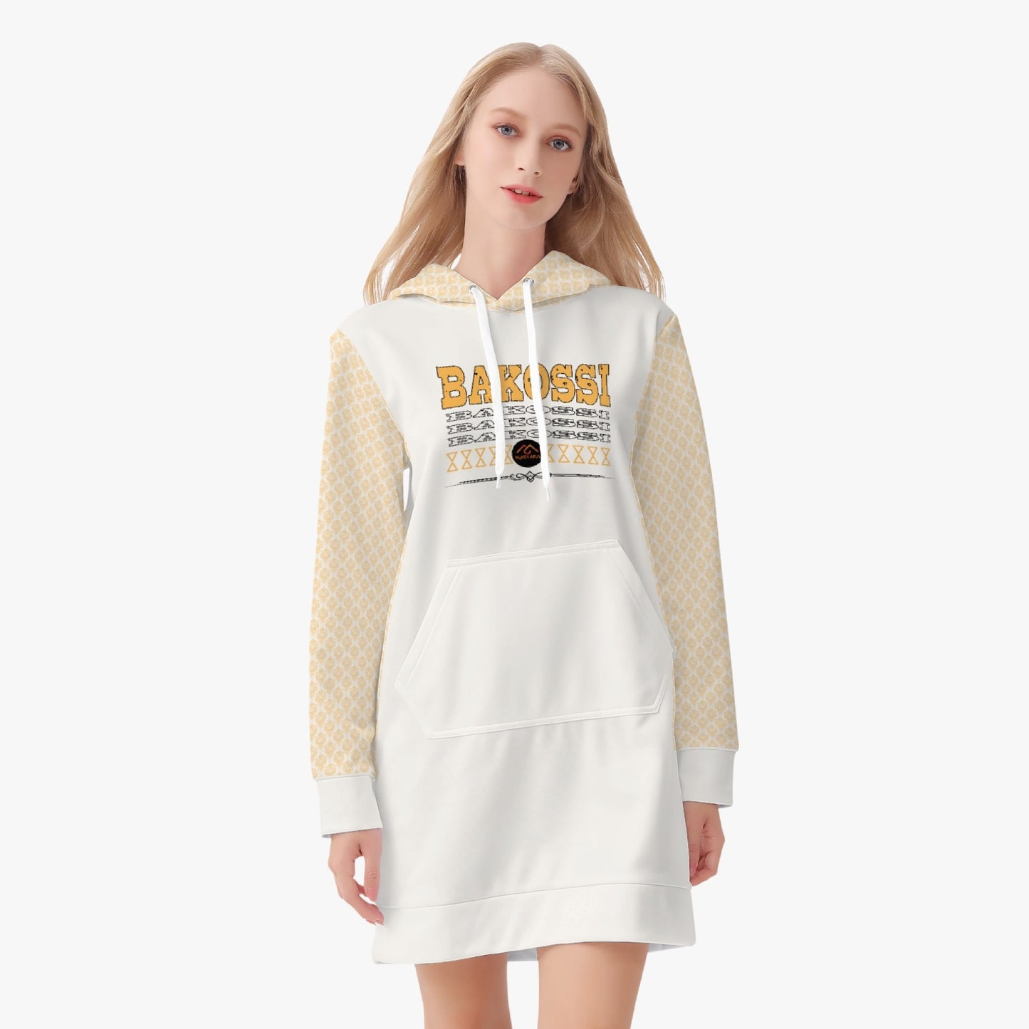 BAKOSSI Women's Hoodie Dress - Cream White