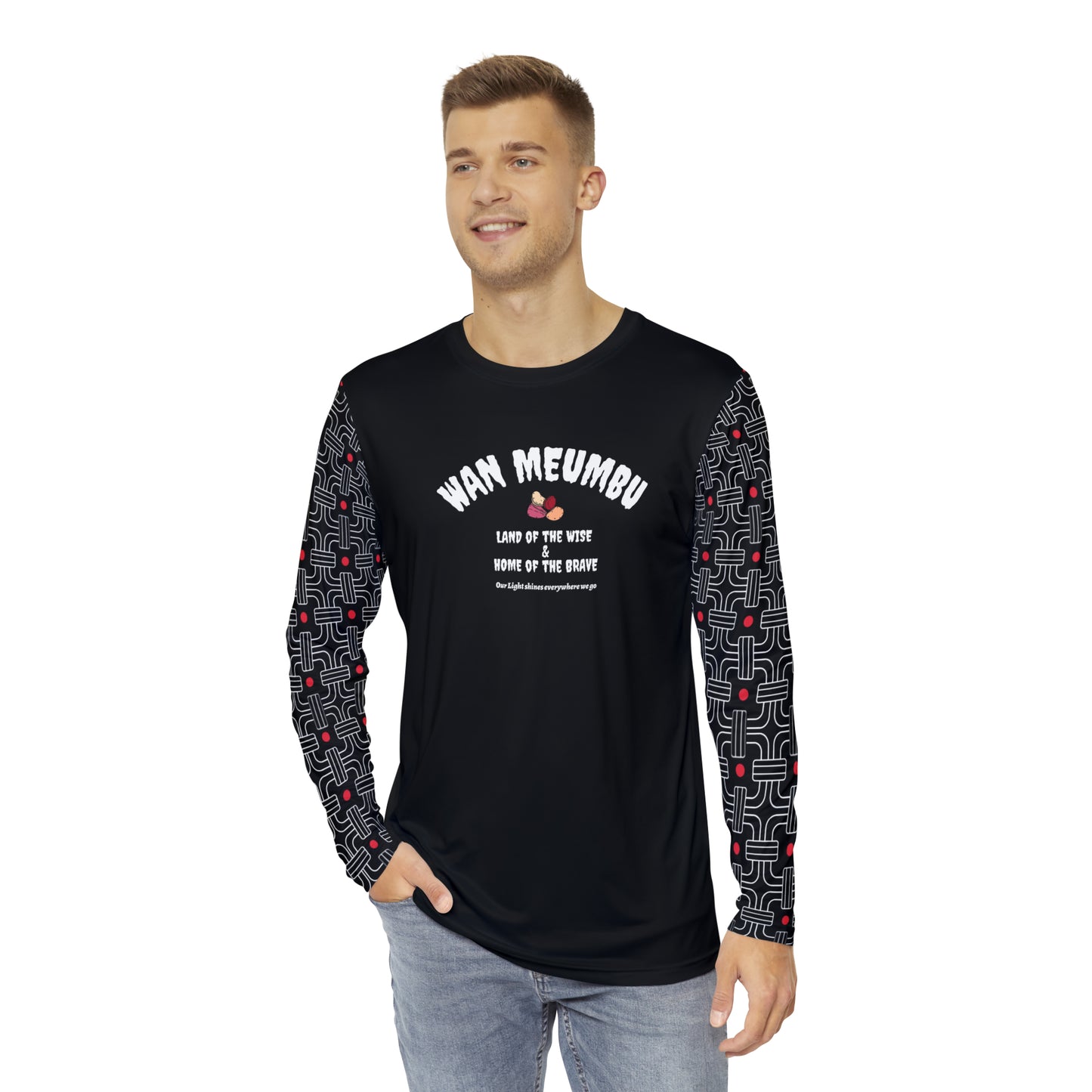 Toghu Men's Black/Red Long Sleeve Shirt