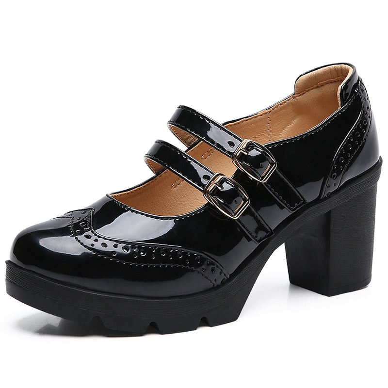 Genuine Leather New Mary Jane Pump