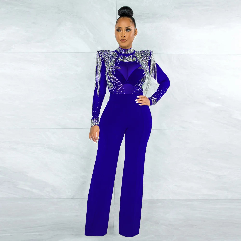 African Clothes Women 2021 Spring and Autumn African Women Long Sleeve Jumpsuit African Clothing