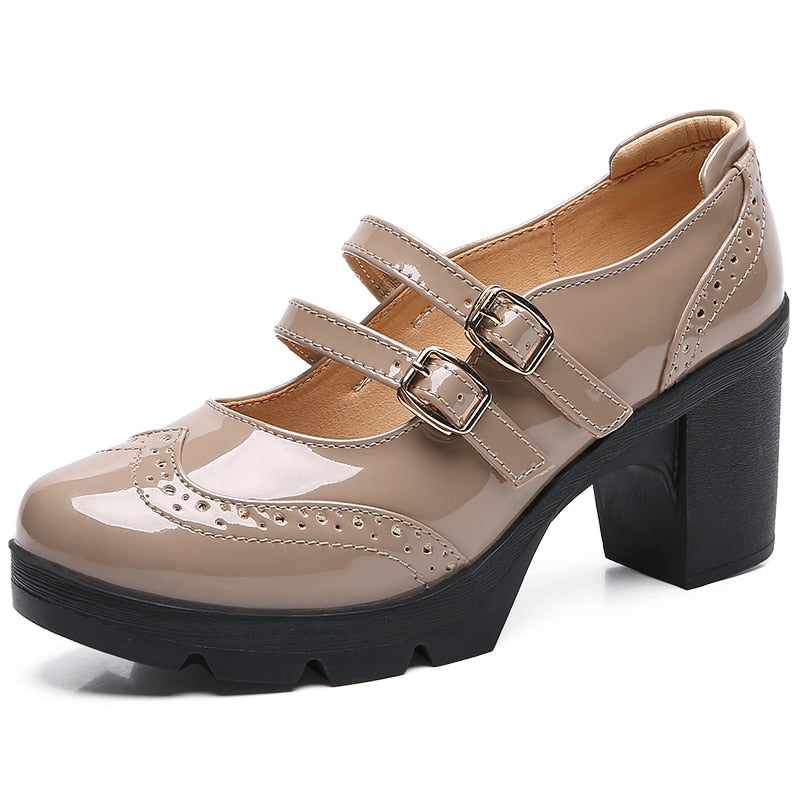 Genuine Leather New Mary Jane Pump