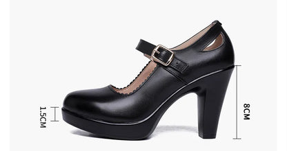 Block Heel Platform Pump