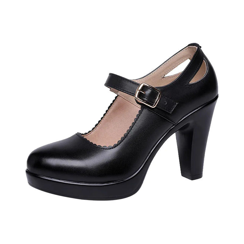 Block Heel Platform Pump