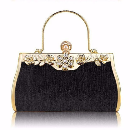 Luxury Diamonds Metal Small Day Clutch Party Purse