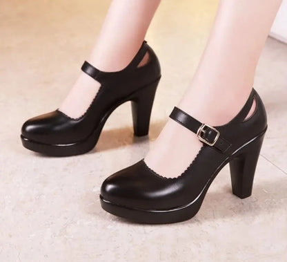 Block Heel Platform Pump