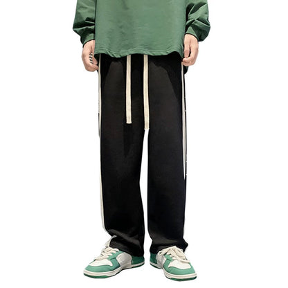 Trendy Men-Style Autumn Leisure American-Style Straight-Leg Sweatpants