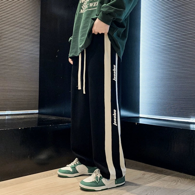 Trendy Men-Style Autumn Leisure American-Style Straight-Leg Sweatpants