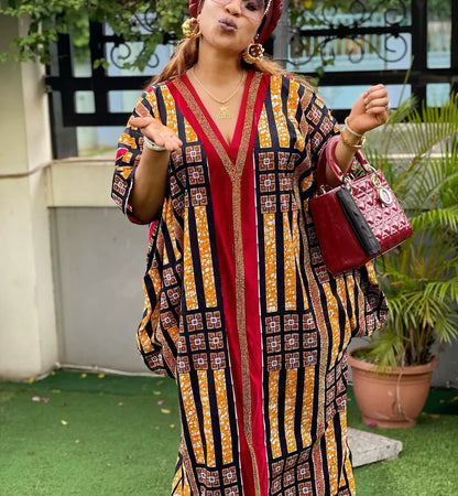 African Style Ethnic Print Dress