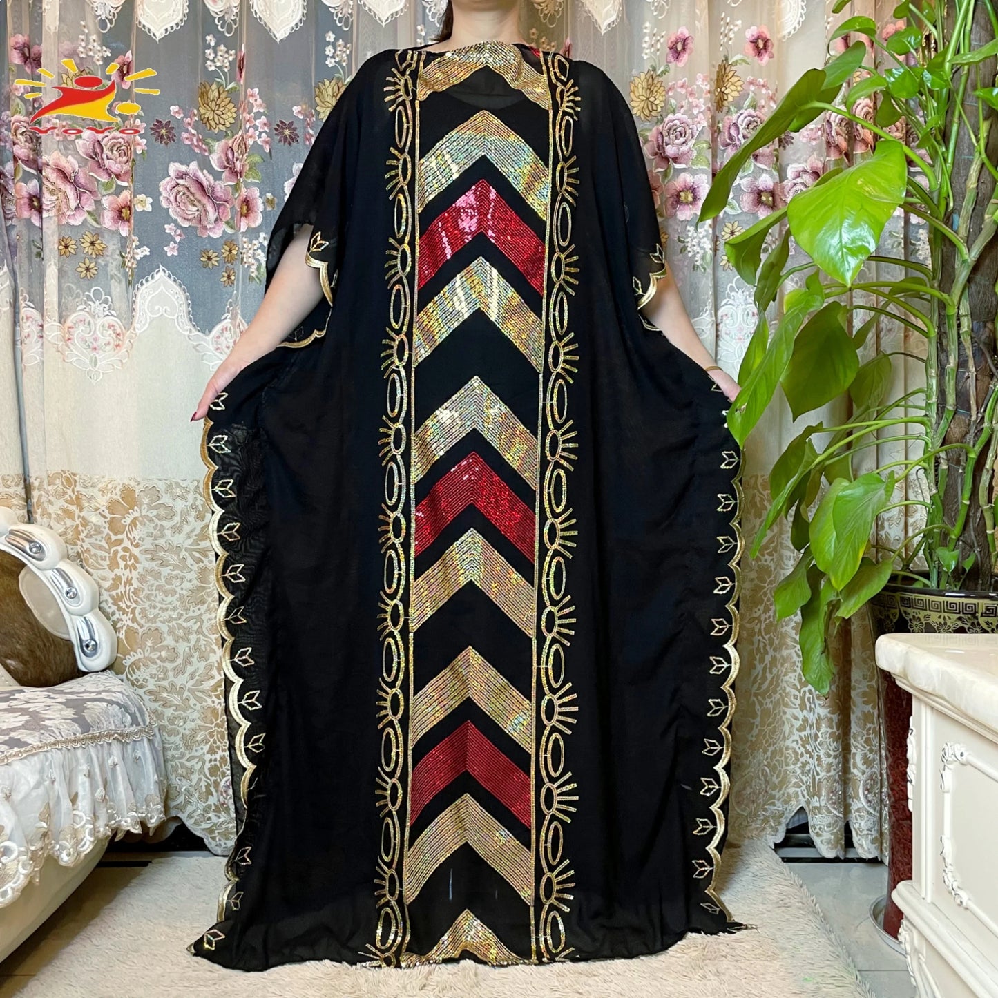 High Quality Sequins Embroidery Robes