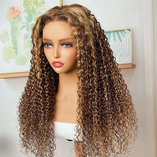 200% Density Kinky Curly Highlight Wig