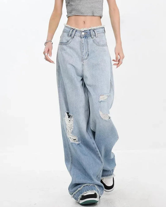 Vintage Ripped Harajuku Y2K Loose Jeans