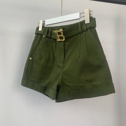 Quality Denim Shorts with Belt
