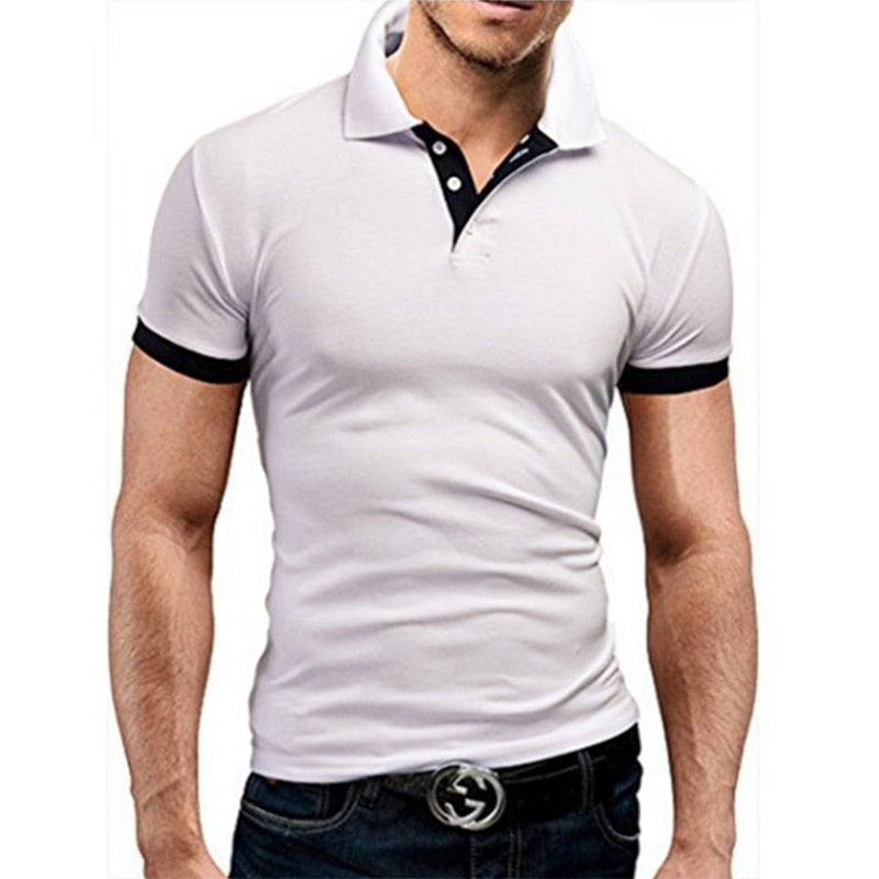 Short Sleeve Polo Business Casual Luxury Tee Shirt  Men