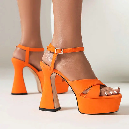Fashion Bridal Heels Open Toe Platform Sandals