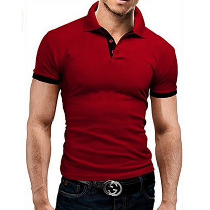 Short Sleeve Polo Business Casual Luxury Tee Shirt  Men