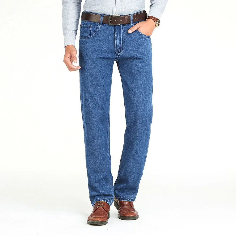 Classic Loose Cotton Fabric Straight Denim Pant