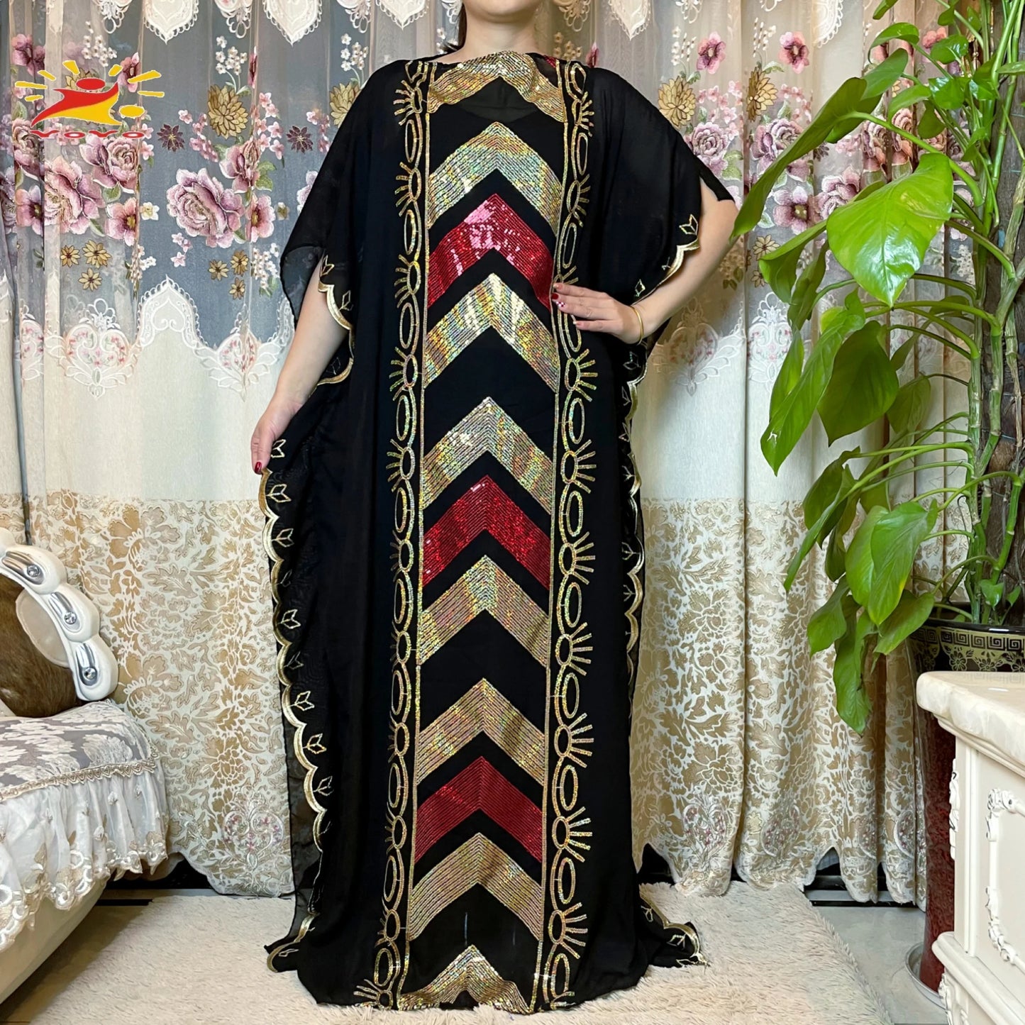 High Quality Sequins Embroidery Robes