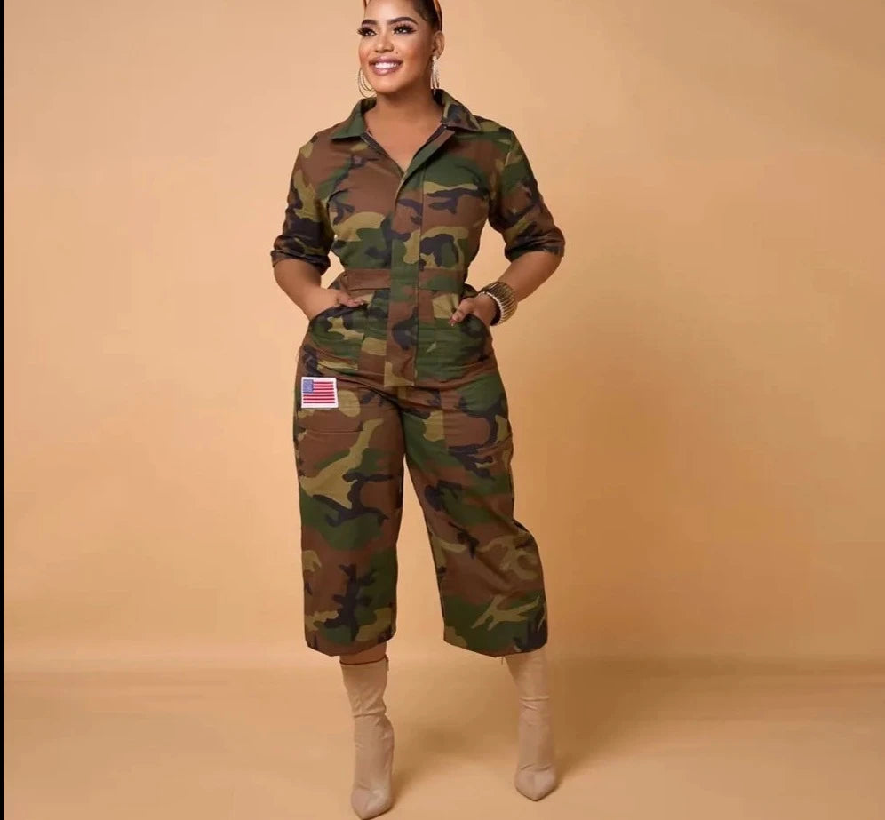 Camouflage Casual Jumpsuits