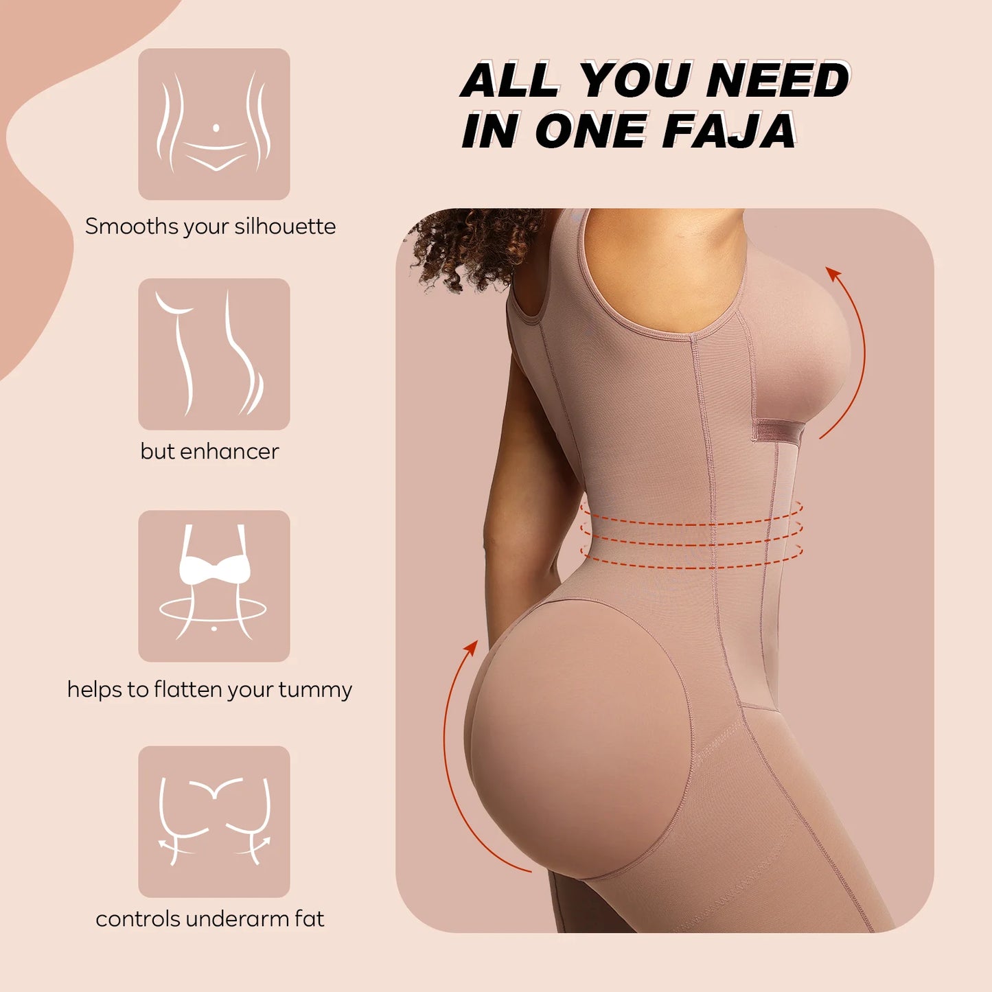 Fajas Colombianas Postpartum Girdle BBL Postoperative Bodysuit Shapewear