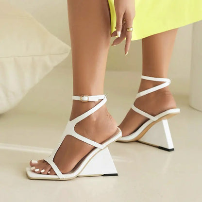 New Open Toe Sexy Cross-strap  Party High Heels Gladiator Sandals