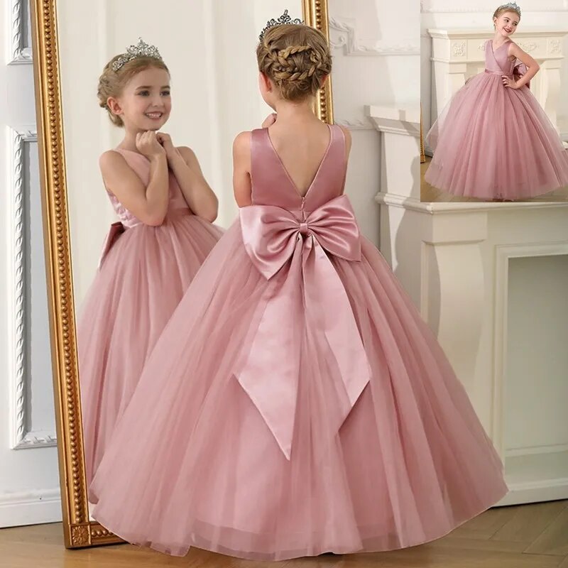 Sleeveless Backless Princess Party Dresses for girls