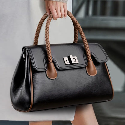 High Quality Soft Leather Vintage Handbag