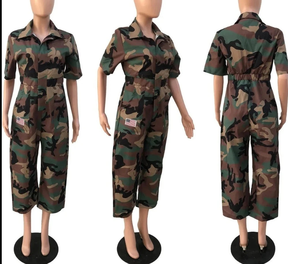 Camouflage Casual Jumpsuits