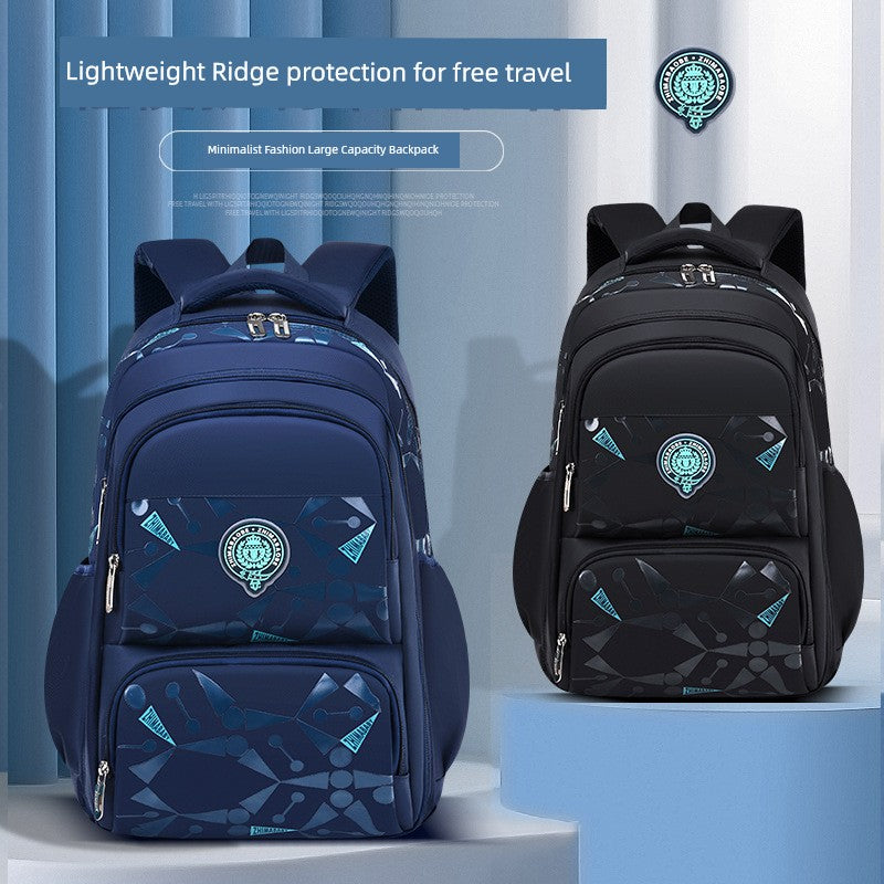 Super Lightweight Youth Burden Alleviation Waterproof Schoolbag