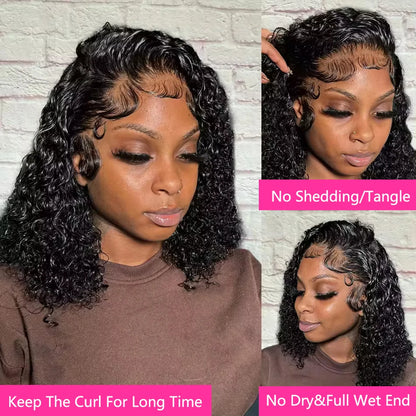 Jerry Curly Glueless Human Hair Wig