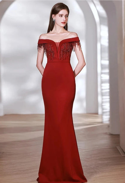 Luxury Evening Dresses with Beads