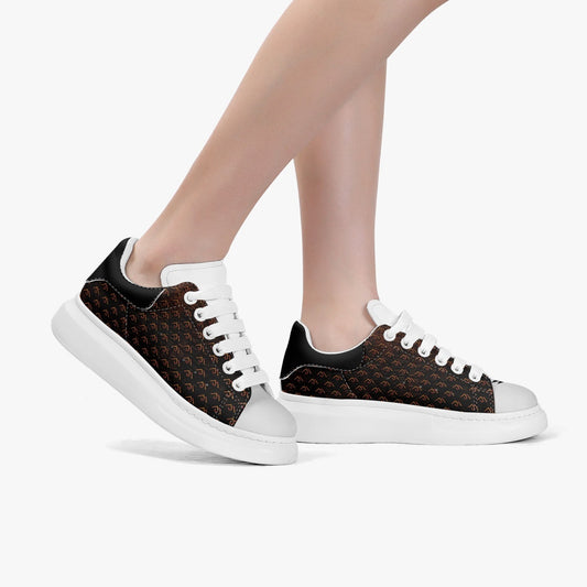 Height Increasing MyMIYAKA Branded Leather Oversized Sneakers - Women