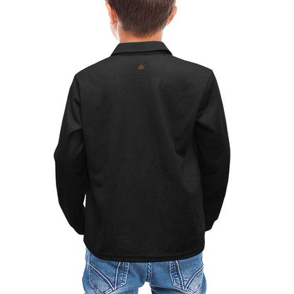 Toghu Ribbon Little Boys' Long Sleeve Polo Shirt