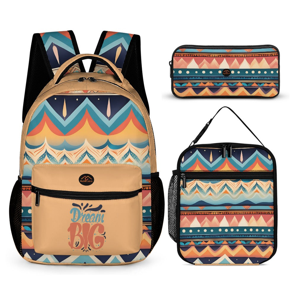 3-Piece Sunrise Backpack Set [Backpack/Pencil Case/Lunch Box]