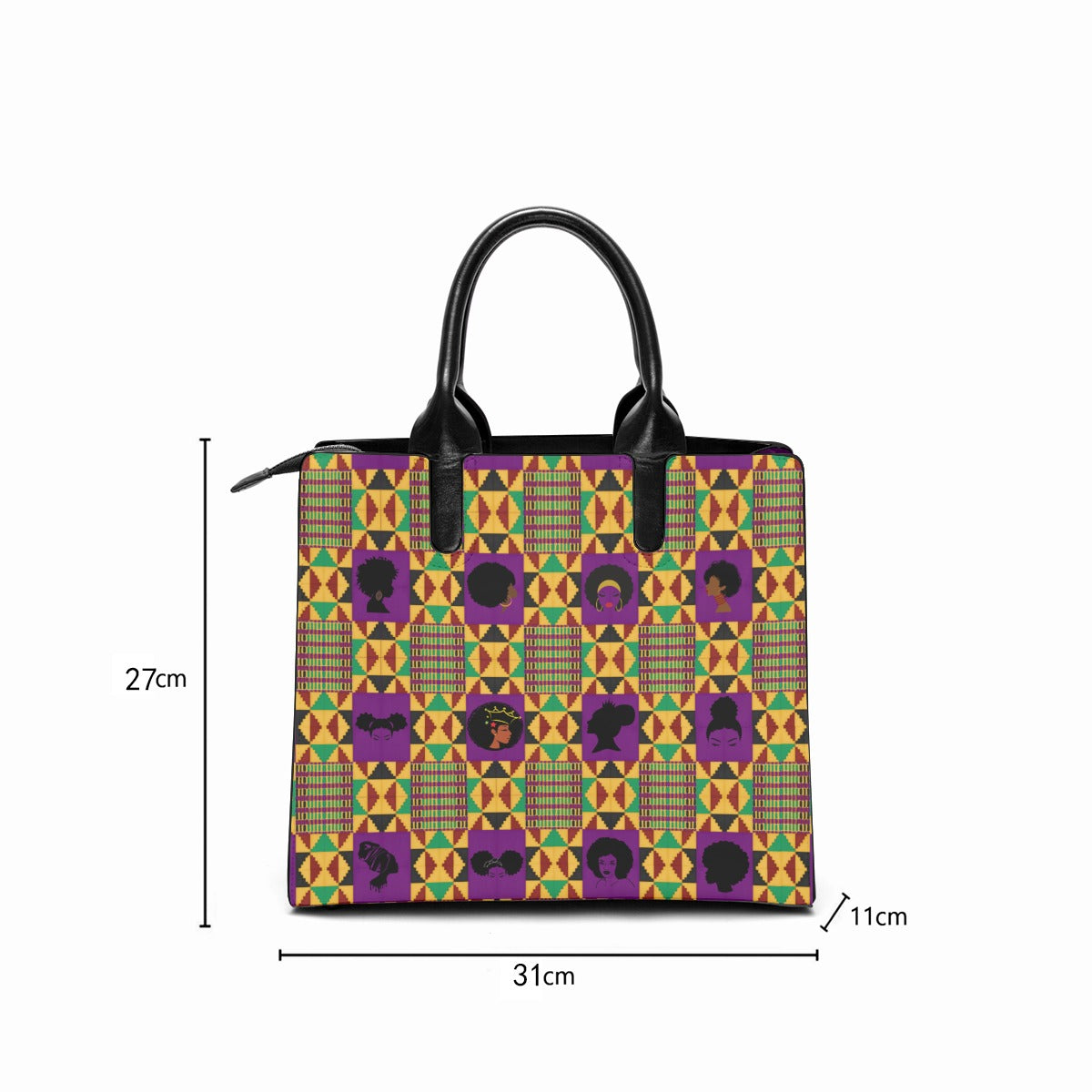 Kente Queens Fashion Square Tote Bag