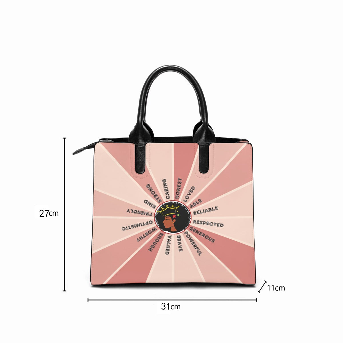 AFFIRMATIONS - Fashion Square Tote Bag - ROSE