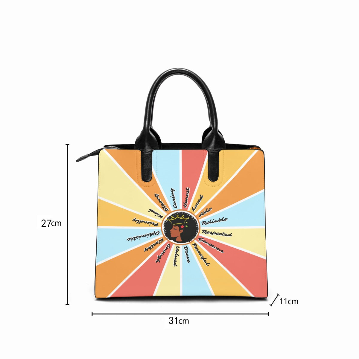 AFFIRMATIONS - Fashion Square Tote Bag - Multicolor