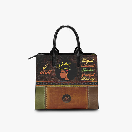 AFRO QUEEN Inspirational Fashion Square Tote Bag