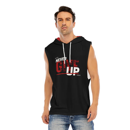 Never Give Up Sleeveless Pullover Hoodie