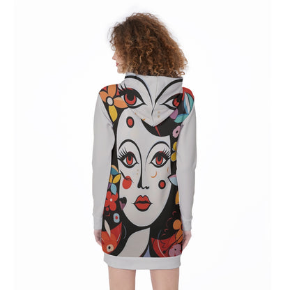 Face Art Women's Long Hoodie