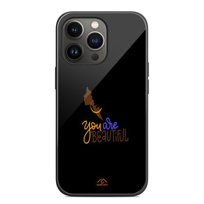 iPhone 13 Series Mobile Phone Case - You Are Beautiful Glass