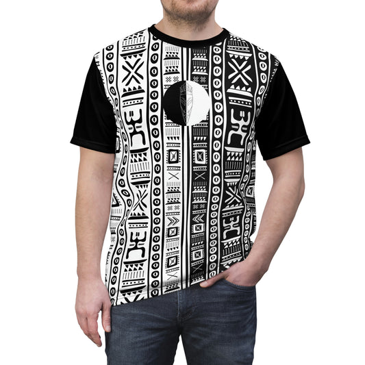 Afro Mask Design Tee - Black