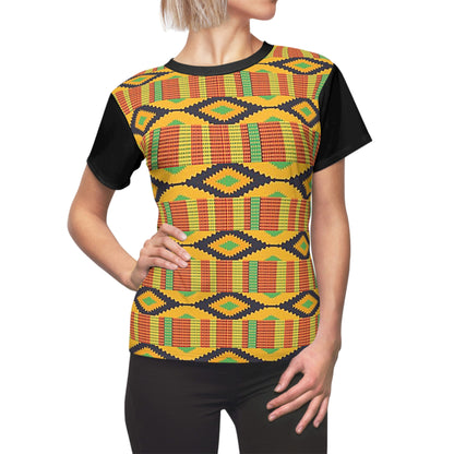 Women's Kente Print Tee (2 Colors)