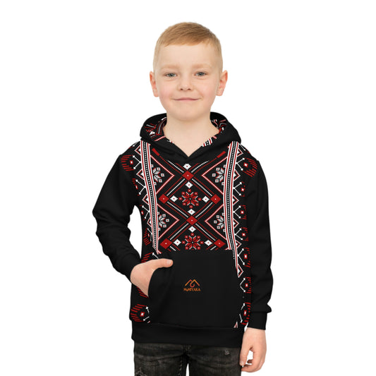 Heritage Children's Hoodie Black/Red