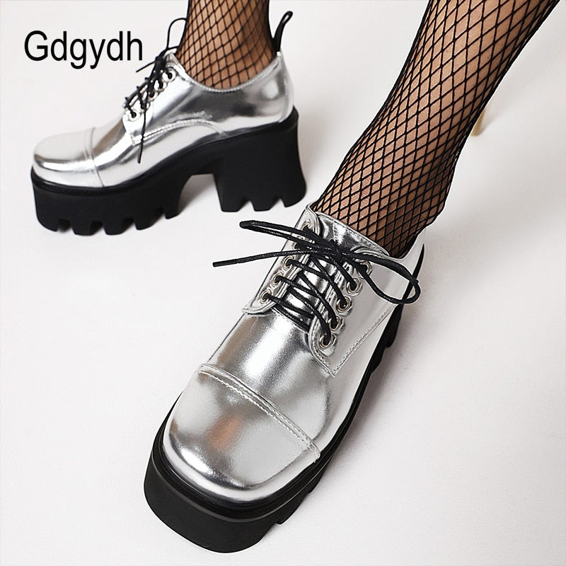 New Fashion Silver Platform Shoes