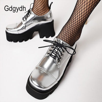 New Fashion Silver Platform Shoes