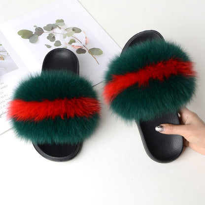 Furry Fur Flat Slippers