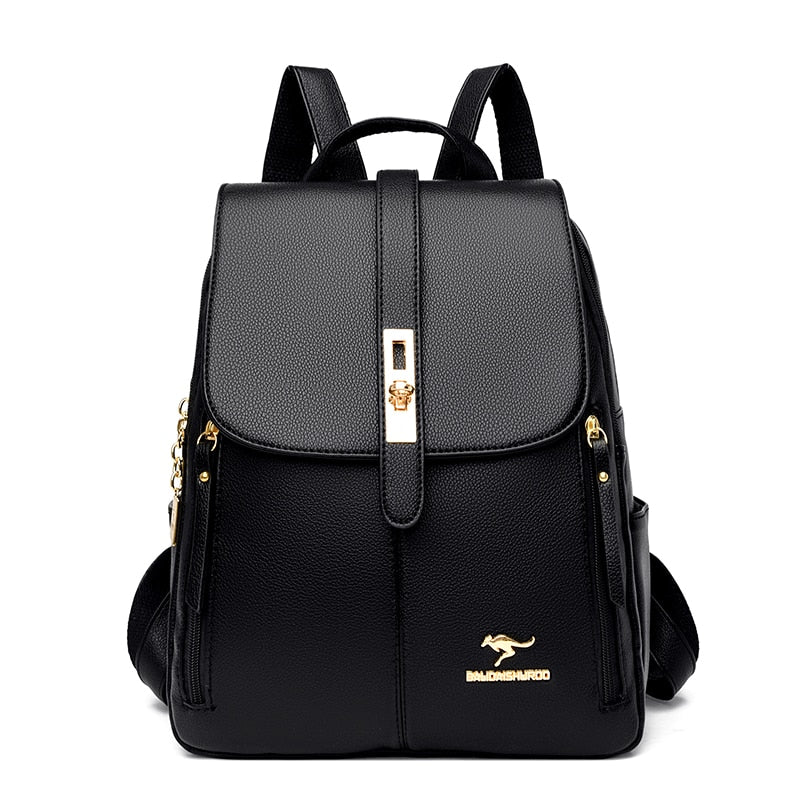 Large Capacity High Quality Leather Backpack