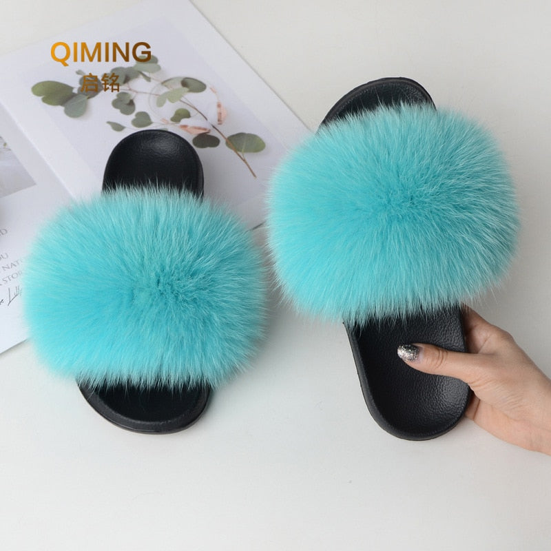 Furry Fur Flat Slippers